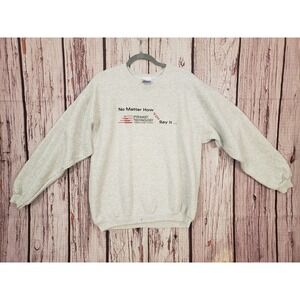 Hanes Heavyweight Large Vintage Sweatshirt 50/50 Siemens 90s Men Pullover